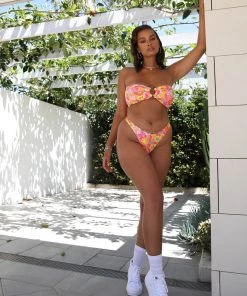 Kulani Kinis New Arrivals High Leg Vintage Bikini Bottom - Sunny Sangria 21 Kulani Kinis New Arrivals High Leg Vintage Bikini Bottom - Sunny Sangria