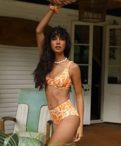 Kulani Kinis High Waist Panel Bikini Bottom - Lost At Sunset