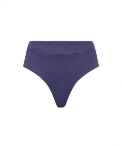 Kulani Kinis High Hip Cheeky Bikini Bottom - Yasmin Ribbed