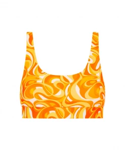 Kulani Kinis Long Crop Bikini Top - Lost At Sunset Bikini Tops