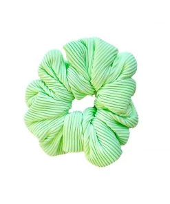 Kulani Kinis Scrunchie - Pastel Neon Lime Ribbed