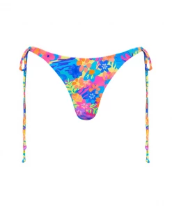Kulani Kinis Full Coverage Tie Side Bikini Bottom - Rainbow Jungle Bikini Bottoms