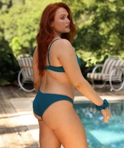 Kulani Kinis New Arrivals Minimal Full Coverage Bikini Bottom - Cactus Ribbed