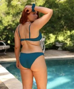 Kulani Kinis New Arrivals Minimal Full Coverage Bikini Bottom - Cactus Ribbed