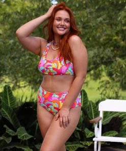 Kulani Kinis High Waist Panel Bikini Bottom - Juicy Fruit New Arrivals