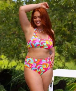 Kulani Kinis Crop Tie Back Bikini Top - Juicy Fruit New Arrivals