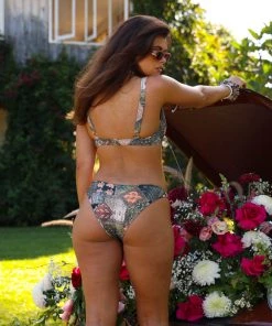 Kulani Kinis New Arrivals Minimal Full Coverage Bikini Bottom - Burnt Sage