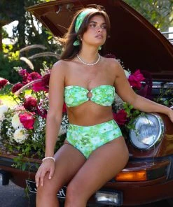 Kulani Kinis High Hip Cheeky Bikini Bottom - Appletini