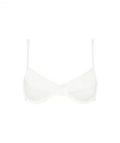Kulani Kinis Ditzy Underwire Bra Bikini Top - White Ribbed New Arrivals