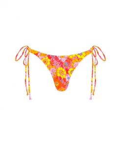 Kulani Kinis New Arrivals Full Coverage Tie Side Bikini Bottom - Sunny Sangria