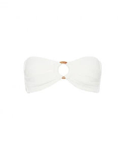 Kulani Kinis New Arrivals Strapless Bandeau Bikini Top - White Ribbed 17 Kulani Kinis New Arrivals Strapless Bandeau Bikini Top - White Ribbed