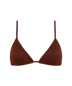 Kulani Kinis Bralette Bikini Top - Espresso Ribbed New Arrivals