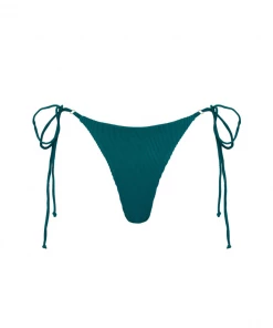 Kulani Kinis Shop Daisies & Daggers Thong Tie Side Bikini Bottom - Cactus Ribbed