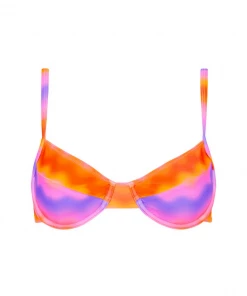 Kulani Kinis New Arrivals Ditzy Underwire Bra Bikini Top - Lava Lamp