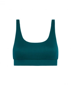 Kulani Kinis Long Crop Bikini Top - Cactus Ribbed New Arrivals