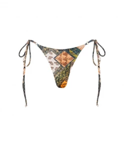 Kulani Kinis Thong Tie Side Bikini Bottom - Burnt Sage