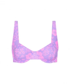 Kulani Kinis Underwire Bralette Bikini Top - Hibiscus Haze New Arrivals