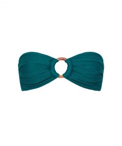 Kulani Kinis Strapless Bandeau Bikini Top - Cactus Ribbed New Arrivals