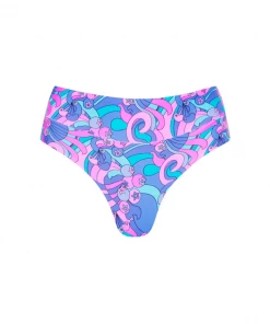 Kulani Kinis New Arrivals High Waist Cheeky Bikini Bottom - Razzleberry