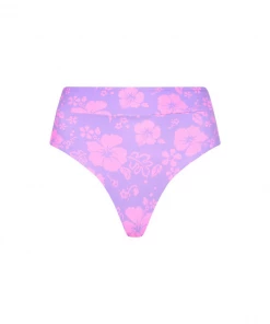 Kulani Kinis High Hip Cheeky Bikini Bottom - Hibiscus Haze 17 Kulani Kinis High Hip Cheeky Bikini Bottom - Hibiscus Haze