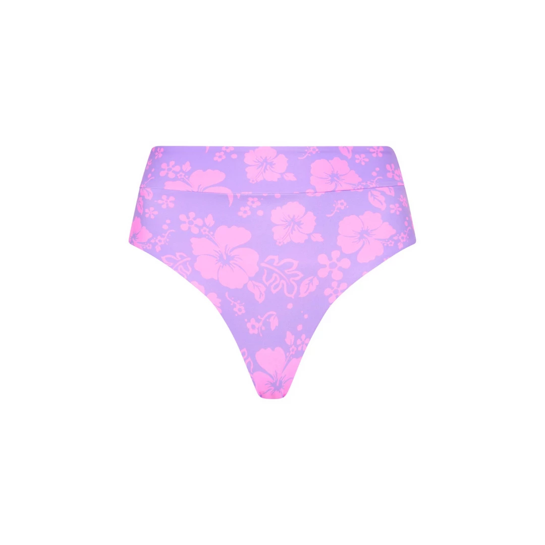 Kulani Kinis High Hip Cheeky Bikini Bottom - Hibiscus Haze 10 Kulani Kinis High Hip Cheeky Bikini Bottom - Hibiscus Haze