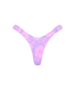 Kulani Kinis Retro Y Thong Bikini Bottom - Hibiscus Haze New Arrivals