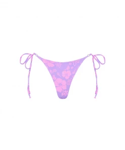 Kulani Kinis Thong Tie Side Bikini Bottom - Hibiscus Haze