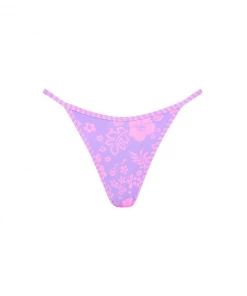 Kulani Kinis New Arrivals Tanning Thong Bikini Bottoms - Hibiscus Haze