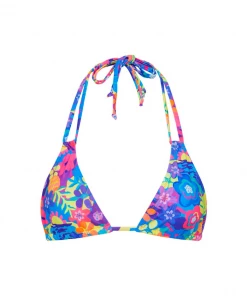 Kulani Kinis Bikini Tops Halter Bralette Bikini Top - Rainbow Jungle