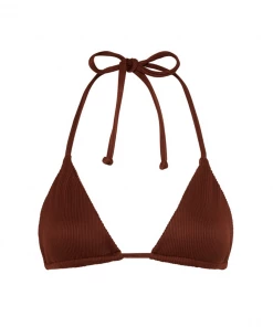 Kulani Kinis Slide Triangle Bikini Top - Espresso Ribbed 15 Kulani Kinis Slide Triangle Bikini Top - Espresso Ribbed