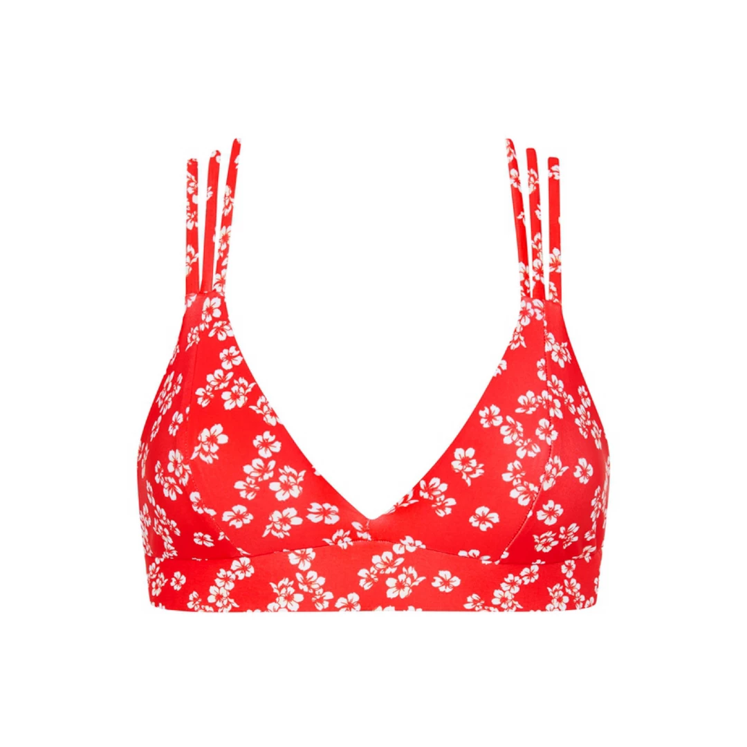 Kulani Kinis Bikini Tops Triangle Cross Back Bikini Top - Aloha Punch 10 Kulani Kinis Bikini Tops Triangle Cross Back Bikini Top - Aloha Punch