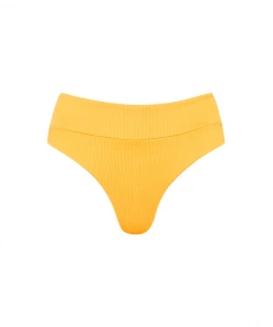 Kulani Kinis High Waist Cheeky Bikini Bottom - Mango Ribbed 15 Kulani Kinis High Waist Cheeky Bikini Bottom - Mango Ribbed