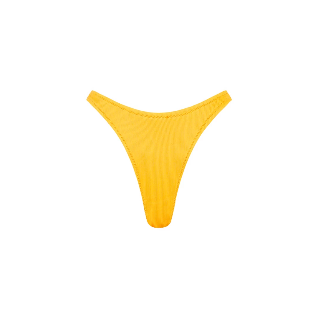 Kulani Kinis Bikini Bottoms High Leg Vintage Bikini Bottom - Mango Ribbed 9 Kulani Kinis Bikini Bottoms High Leg Vintage Bikini Bottom - Mango Ribbed