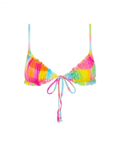 Kulani Kinis Ruched Bralette Bikini Top - Candy Cove 15 Kulani Kinis Ruched Bralette Bikini Top - Candy Cove