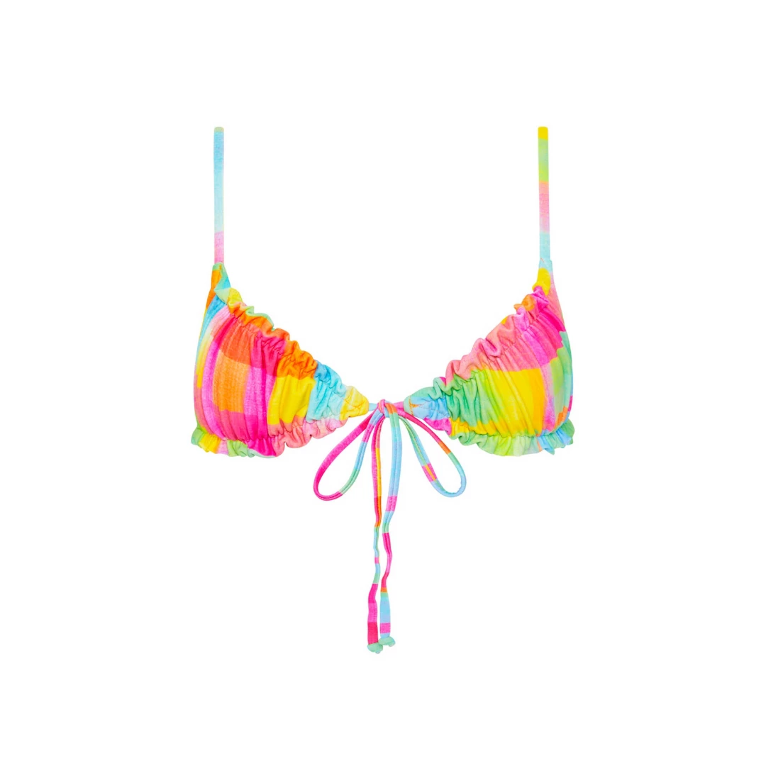 Kulani Kinis Ruched Bralette Bikini Top - Candy Cove 9 Kulani Kinis Ruched Bralette Bikini Top - Candy Cove