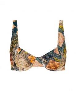 Kulani Kinis Underwire Bralette Bikini Top - Burnt Sage