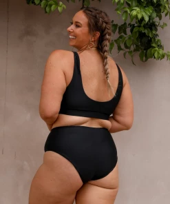 Kulani Kinis Long Crop Bikini Top - Pitch Black 17 Kulani Kinis Long Crop Bikini Top - Pitch Black