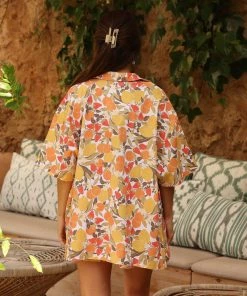 Kulani Kinis Oversized Linen Shirt - Limoncello New Arrivals