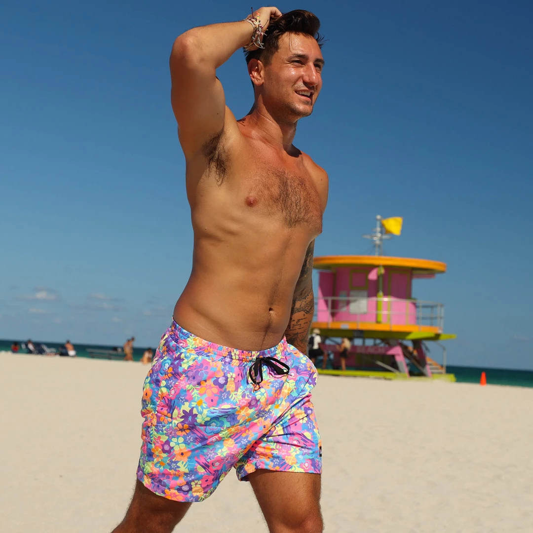 Kulani Kinis Men's Swim Trunks - Rainbow Jungle 3 Kulani Kinis Men's Swim Trunks - Rainbow Jungle