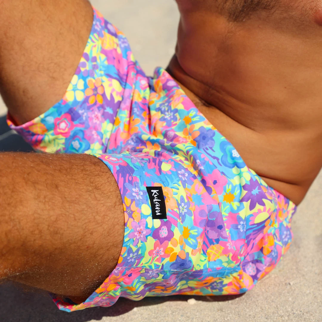Kulani Kinis Men's Swim Trunks - Rainbow Jungle 5 Kulani Kinis Men's Swim Trunks - Rainbow Jungle
