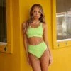 Kulani Kinis Long Crop Bikini Top - Banana Cabana