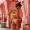 Kulani Kinis Minimal Cheeky Bikini Bottom - Papaya Ribbed