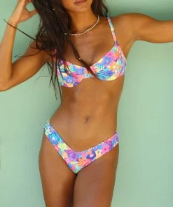 Kulani Kinis Bikini Bottoms Cheeky V Bikini Bottom - Rainbow Jungle