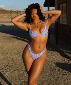 Kulani Kinis New Arrivals Scoop Triangle Bikini Top - Razzleberry