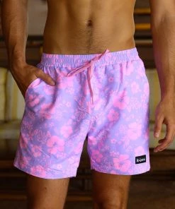 Kulani Kinis New Arrivals Men's Swim Trunks - Hibiscus Haze