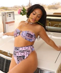 Kulani Kinis New Arrivals High Hip Cheeky Bikini Bottom - Moonlight Motel