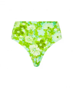 Kulani Kinis High Hip Cheeky Bikini Bottom - Appletini 15 Kulani Kinis High Hip Cheeky Bikini Bottom - Appletini