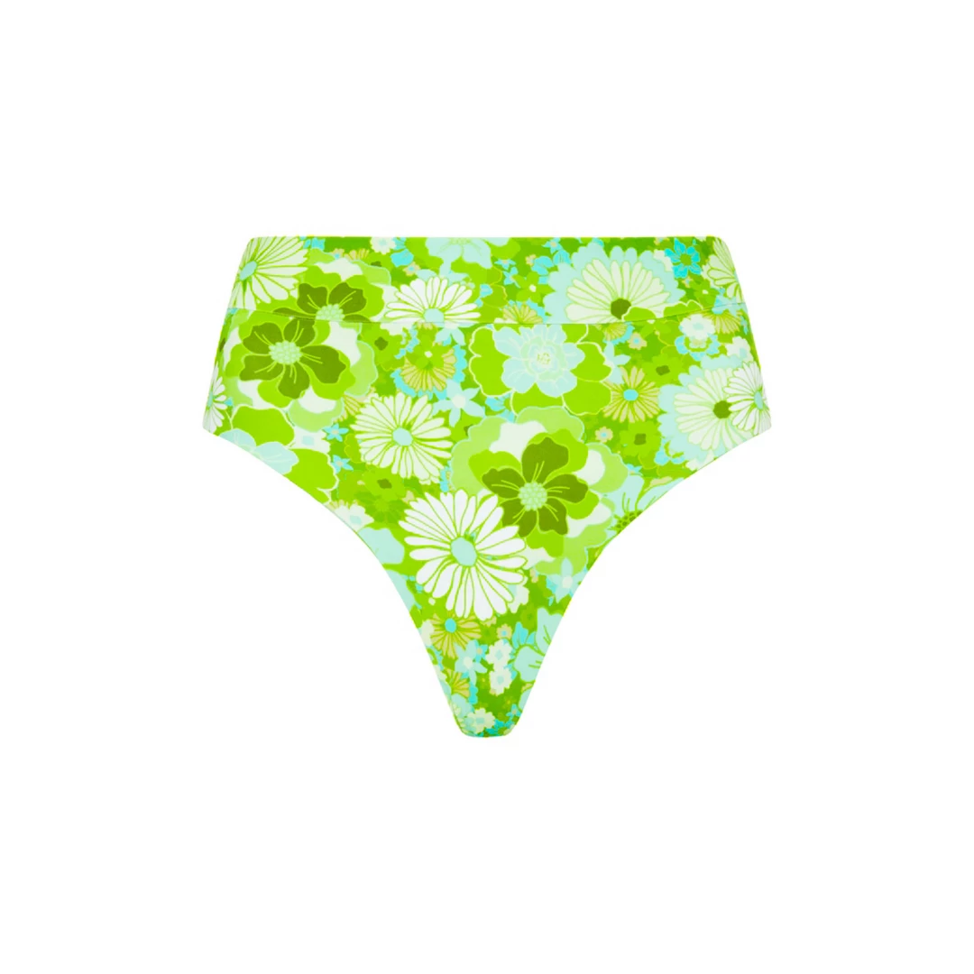 Kulani Kinis High Hip Cheeky Bikini Bottom - Appletini 9 Kulani Kinis High Hip Cheeky Bikini Bottom - Appletini