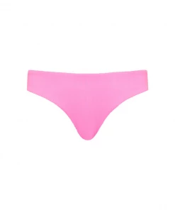 Kulani Kinis Full Coverage Bikini Bottom - Barbie Pink Ribbed