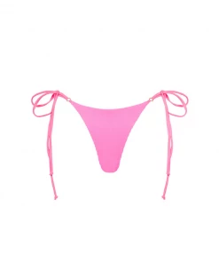 Kulani Kinis Thong Tie Side Bikini Bottom - Barbie Pink Ribbed Bikini Bottoms 9 Kulani Kinis Thong Tie Side Bikini Bottom - Barbie Pink Ribbed Bikini Bottoms